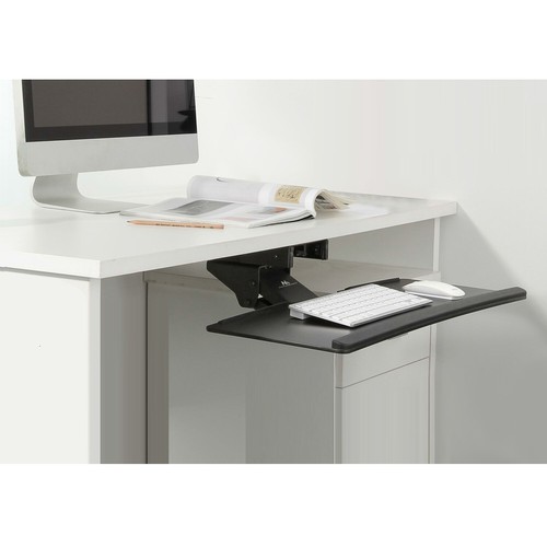 Keyboard Tray Shelf Mount Under Desk Steel 67cm Tilting Retractable Large UK HQ - Picture 9 of 12