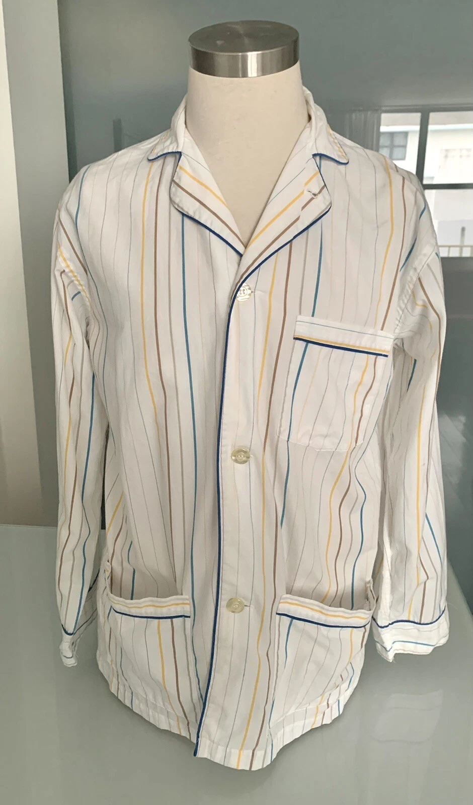 Pyjama rayé homme vintage Christian Dior Le Conneseur M