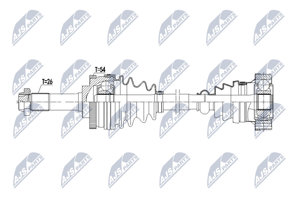 NPW-ME-100 NTY Drive Shaft for MERCEDES-BENZ