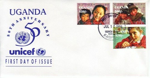 Uganda - Events, Anniversaries, People & Wildlife (5no. FDC's) 1980-96  - Picture 1 of 5