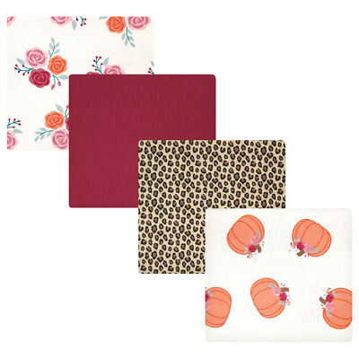 Hudson Baby Cotton Flannel Receiving Blankets, Cutest Pumpkin, One Size