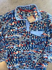 NWT Patagonia Kids Synchilla Snap-T Pullover Jacket SZ 12 Lg Boy Girl 89 Fitz