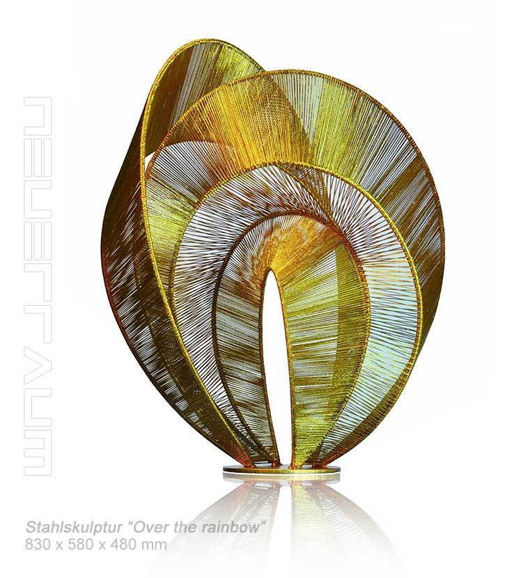 Straordinaria in acciaio scultura SOPRA SOPRA SOPRA The ARCOBALENO IN LACCA giallo-verde. 1e66bd Straordinaria in acciaio scultura SOPRA SOPRA SOPRA The ARCOBALENO IN LACCA giallo-verde. 1e66bd