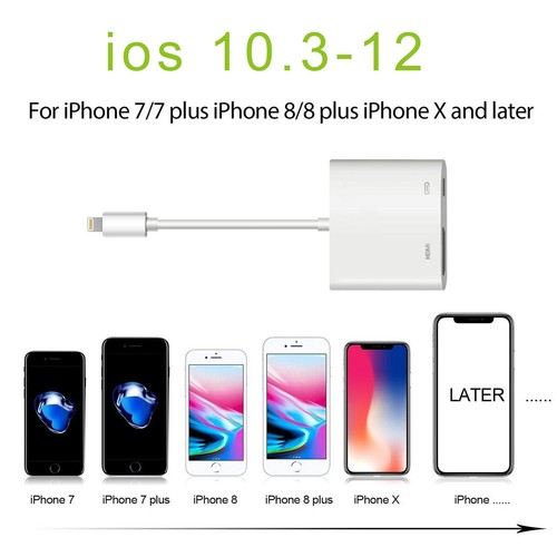 For iPhone 14 Pro Sync Screen to HDTV/Monitor/Projector 8pin to HDMI Connector - Picture 4 of 6