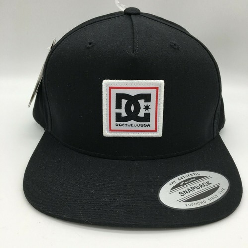 DC Shoes Skateboard VC Vest Up Snapback OS Mens Black Hat Flat Brim Fit NEW - Picture 2 of 12