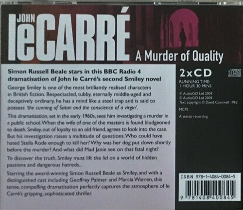 A Murder of Quality - John LeCarre (CD AUDIOBOOK) BBC - Bild 2 von 2