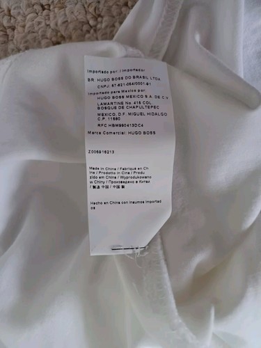 Camisa Polo HUGO BOSS Philix Para Hombre Blanca Cremallera Mediana PVP £129 Sin Usar RARA - Imagen 17 de 23