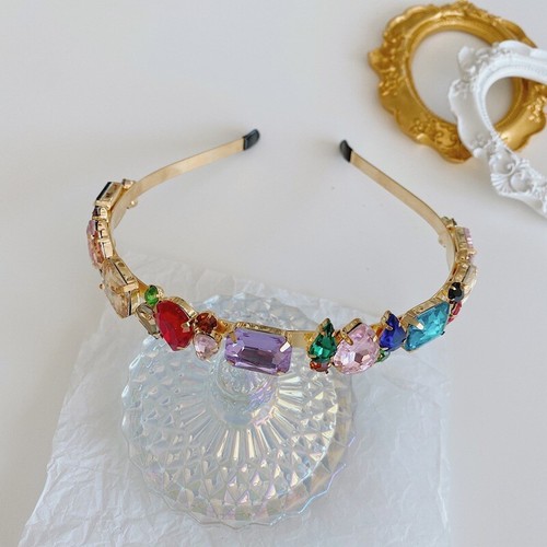 Baroque Embellished Headband Hairband Jewelled Hair Band Accessories Crown Pro ∂ - Picture 11 of 19