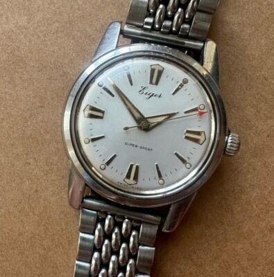 Eiger Super Sport Vintage Diver Watch EPSA Enicar Lemania Style Case For Repair