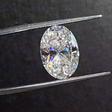 All Oval Cut White Color D VVS1 Loose Moissanite Gemstones Ring and Earring