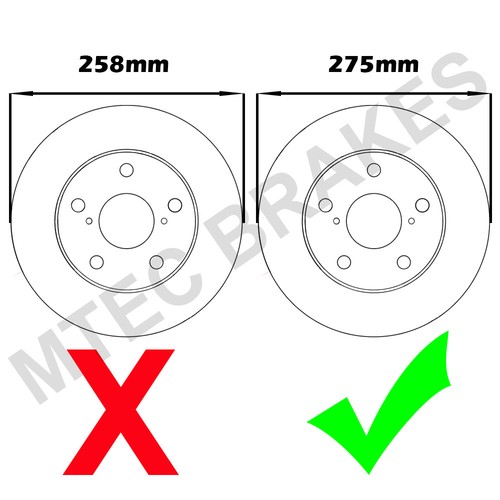 Frein Avant Disques & Premium Coussinets pour Toyota MR2 2.0 T BAR Gt SW20R - Bild 5 von 6
