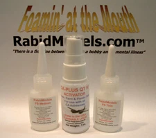 2 x 0.5oz FOAM-SAFE Odorless Hyperbond CA Glue & 1oz FS Accelerator/Kicker Spray
