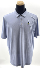 Peter Millar Summer Comfort Mens Polo Shirt Golf Blue Stripes Size XXL