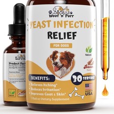 Natural Yeast Infection Treatment for Dogs - Helps to Support Itching Relief,...