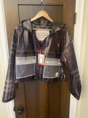 NWT Hunter Water resistant Zip Up Rain Jacket From Anthropologie, Size L