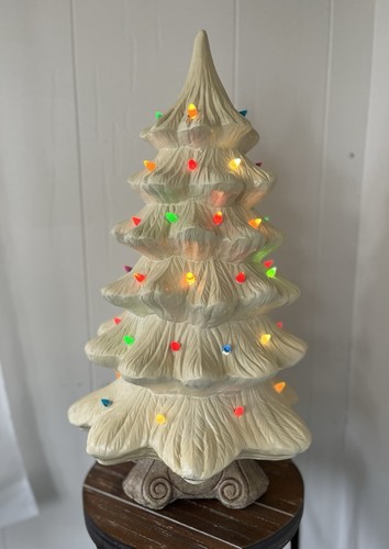 23 Zoll zweiteiliger Keramik Weihnachtsbaum Perle cremeweiß cremefarben - Bild 1 von 13