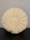 Vintage Handmade Knit Crochet Round Pillow Decorative Accent 16 in. Soft Cushion