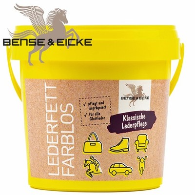 Lederfett  1000 ml B&E  farblos Lederpflege für Leder Schuhe Trensen