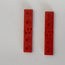 LEGO 4276b Hinge Plate 1 x 2 with 2 Fingers on End - Hollow Studs x2 Red