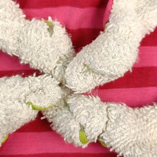 Sigikid Hase ❤️ Schmusetuch Kuscheltuch Schnuffeltuch Rot Pink Streifen - Bild 6 von 7