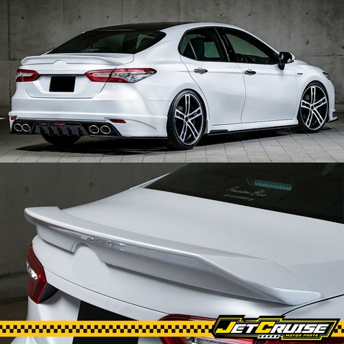 Fit 18-23 Toyota Camry PB Style Rear Trunk Spoiler Lip Wing ABS Gloss Black - Picture 2 of 8