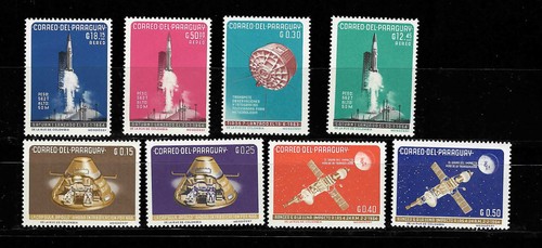 Paraguay : Espace américain, dentelé, #1311-1318