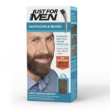 Just For Men Mustache & Beard, 1 Count (Pack of 1), Light-Medium Brown M-30 