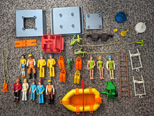 Product Image: Vintage Fisher-Price Adventure People Mixed Lot Raft, Figures, Base Plates