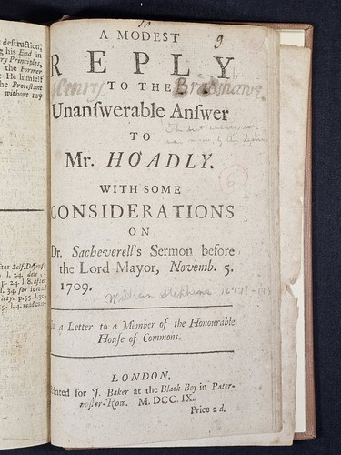 1709 Sammelband 6 Pamphlets EXETER English CHURCH Sermon Queen SERMONS Scarce - Picture 18 of 19