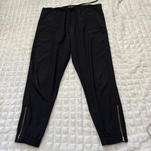 ALBION Damen Large schwarz Jetsetter Jogginghose Reißverschluss Knöchel Nylon Reise - Bild 5 von 12