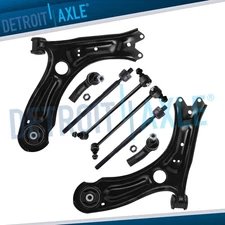 Front Lower Control Arms Sway Bars Tie Rods Kit for 2011 - 2018 Volkswagen Jetta