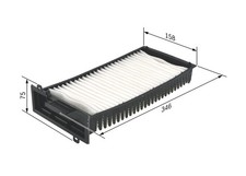 INNENRAUMFILTER POLLENFILTER FÜR CITROËN C5 I (DC ) - BOSCH 1 987 432 198