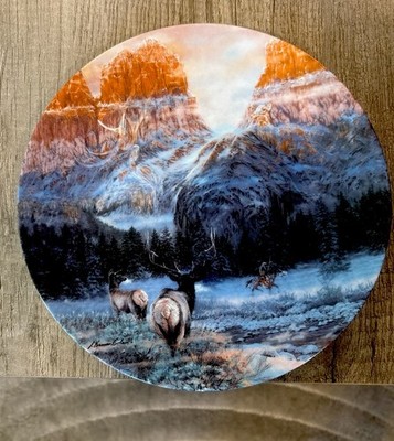  Wintering with the Wapiti Faces of Nature Collector Plate by Julie Kramer Cole
