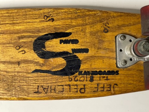 PER RESTAURO Skateboard Deck Vintage anni 70 Legno Pavimentato Ruote Rosse California - Foto 9 di 23