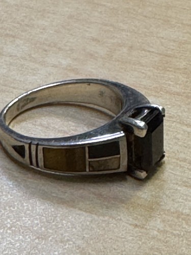 Supersmith Native Earth David Rosales Sterling Silver Brown Ring Size 7 Navajo - Picture 15 of 17