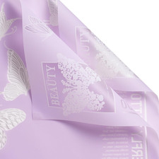 20 Sheets Flower Wrapping Paper - 22.4 x 22.4 inch Purple Butterfly Water-Resist