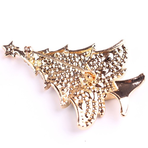 Christmas Tree Brooch Crystal Xmas Brooch Pin Breastpin Party Jewelry Clothing - Picture 6 of 12