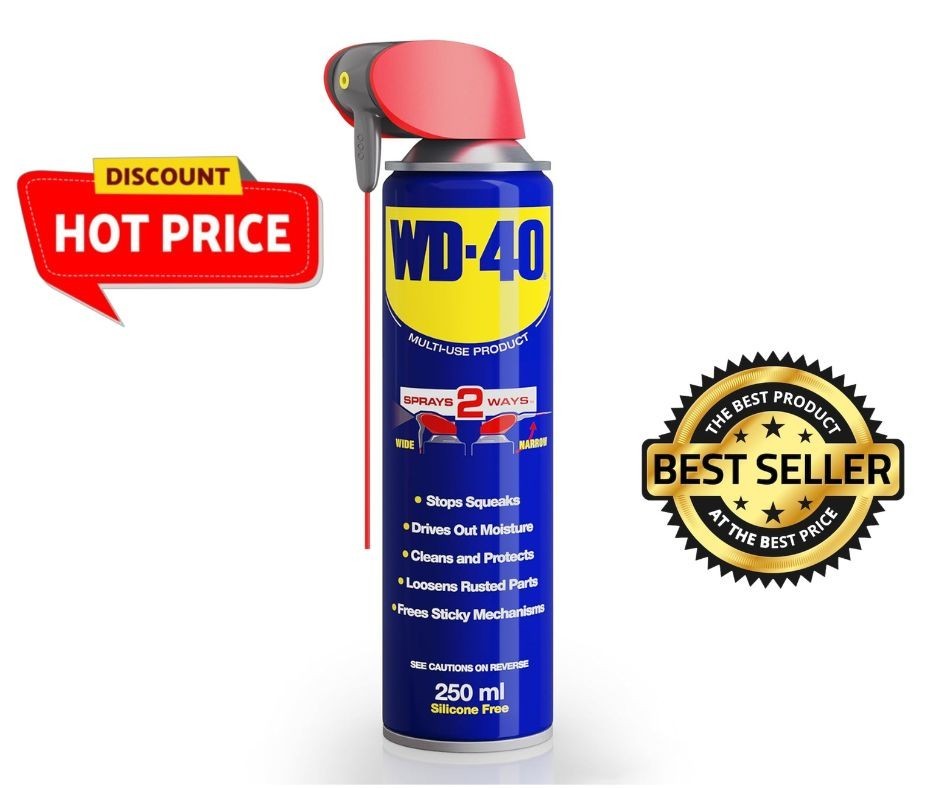WD-40 250ml Multi Use Lubricant Spray Smart Straw DIY Protection Free P&P