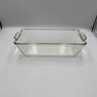 Vintage PYREX Clear Glass Bread Loaf Pan #214 Made In The USA