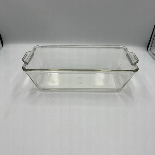 Vintage PYREX Clear Glass Bread Loaf Pan #214 Made In The USA