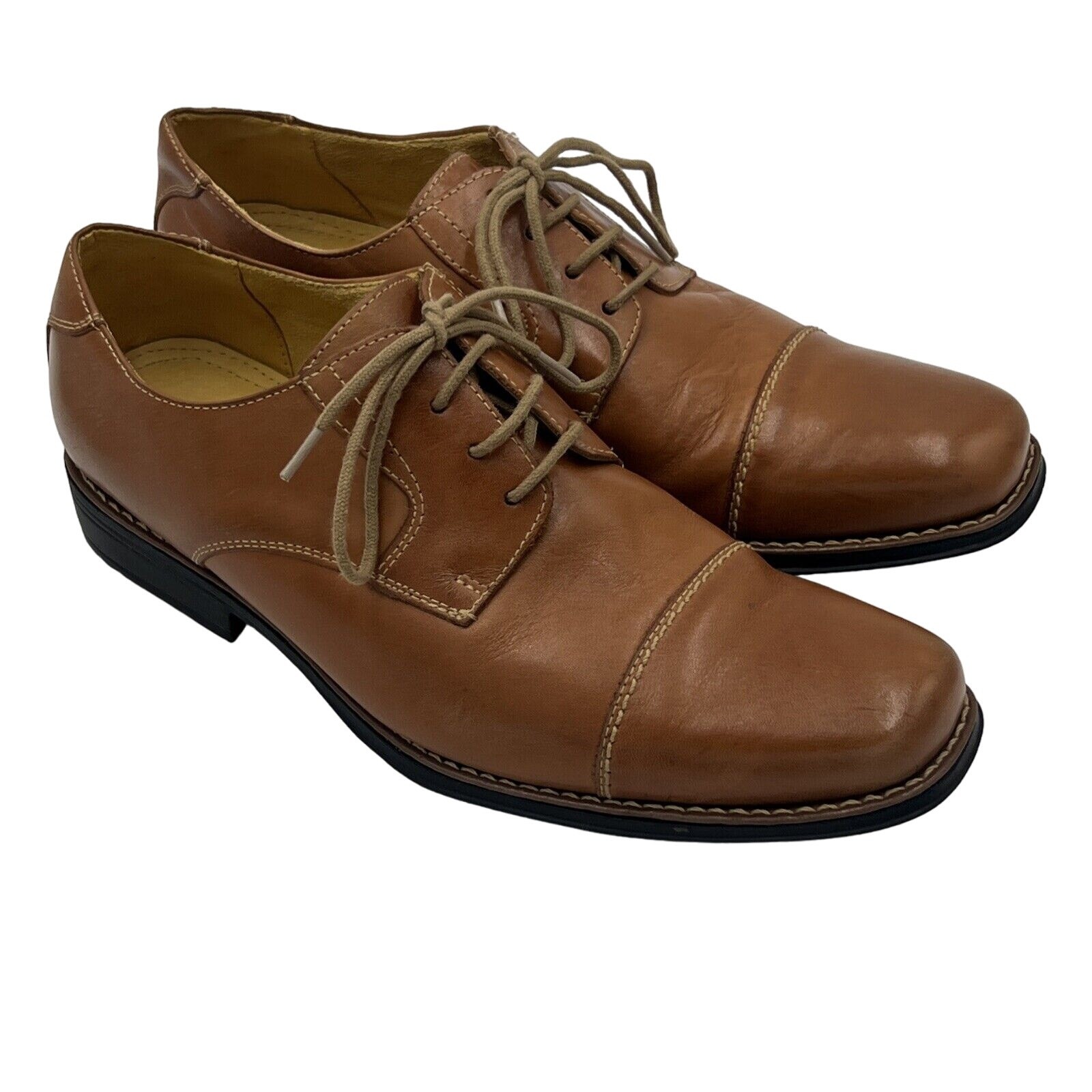 SAOLA Sandro Moscoloni Scarpe eleganti derby in pelle marrone uomo 9 5 M Made Brazil