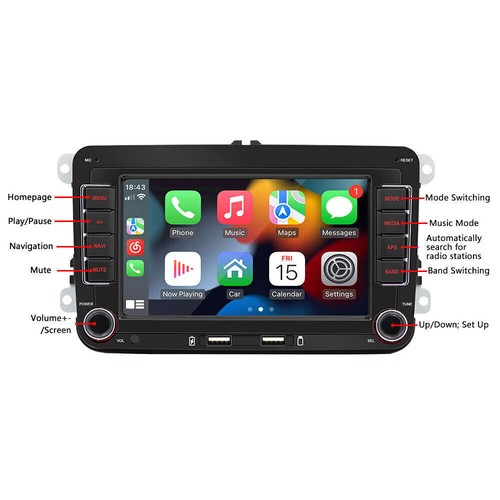 Autoradio Android 11 Carplay GPS Navi WiFi für VW GOLF 5 6 Passat Polo Touran T5 - Picture 7 of 17