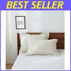 Soft Natural Flax Pillow Shams - 20" x 36" - Set of 2