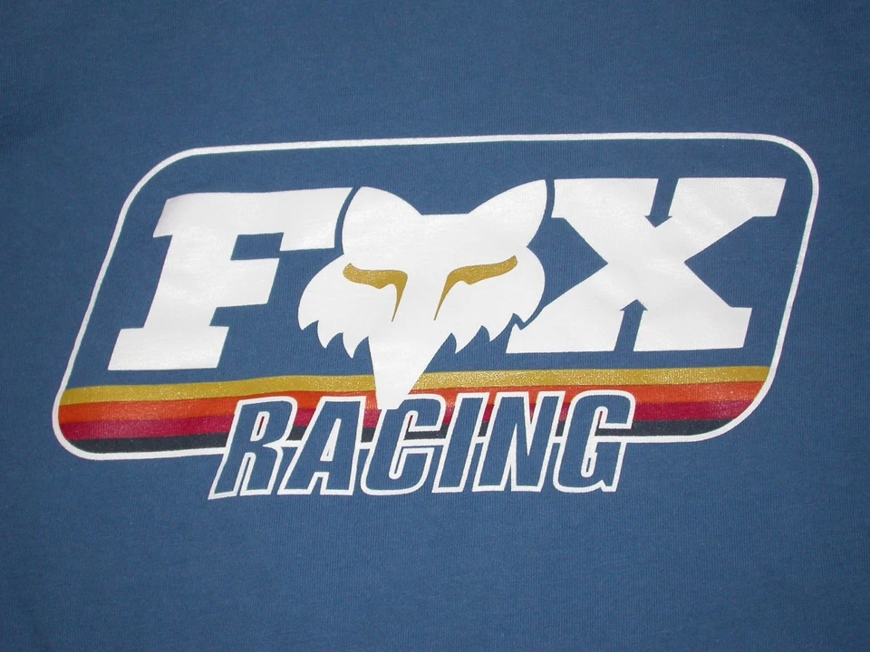 Camisa Fox Racing Speed Division Juvenil XL Azul con Logo Manga Larga Moto Niños Foto 3 de 4