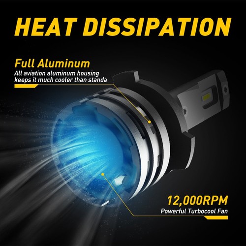 AUXITO LED Headlight Bulbs Conversion Kit 9005 + H11 High Low Beam White 6500K - Picture 7 of 11