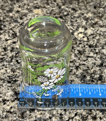Vaso para beber Anchor Hocking tamaño jugo “Daisies” 4”H 2,25”D - Imagen 5 de 6