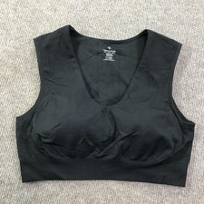 Tommie Copper Sports Bra Womens XL Black Copper Znergy Compression Wireless