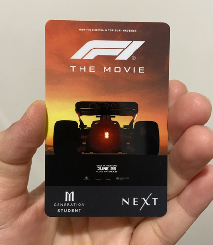 Formula 1 F1 Movie Collectible Hard Card Major Theater 2025 Limited Cinema
