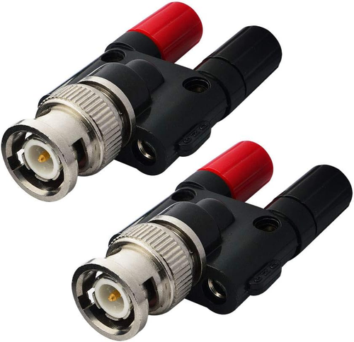 Onelinkmore BNC Male Plug to 2X 4Mm Dual Banana Female Jack Socket Binding Post - Picture 6 of 12