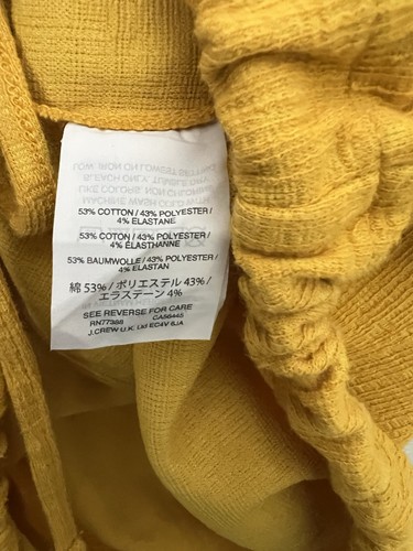 MADEWELL gelbes schulterfreies Oberteil mit Flatterärmeln Knopfleiste Taille zum Binden Large - Bild 4 von 4